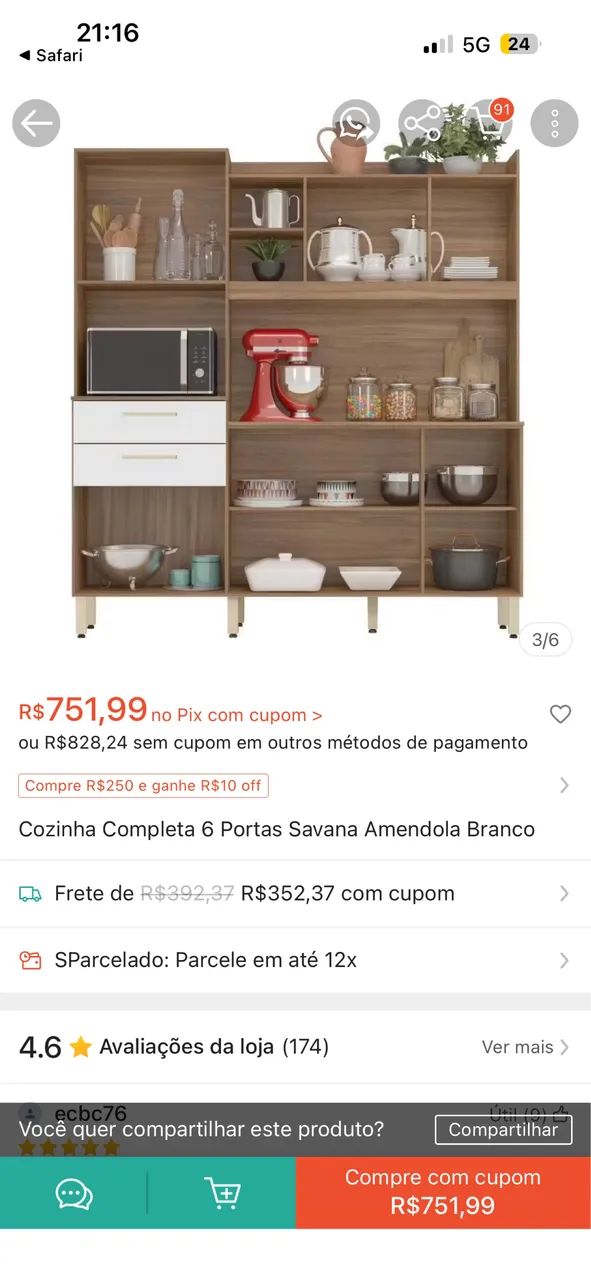 Armário de cozinha  - Foto 2