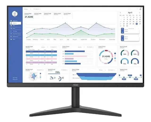 24-inch 75Hz Black AOC Monitor for Today