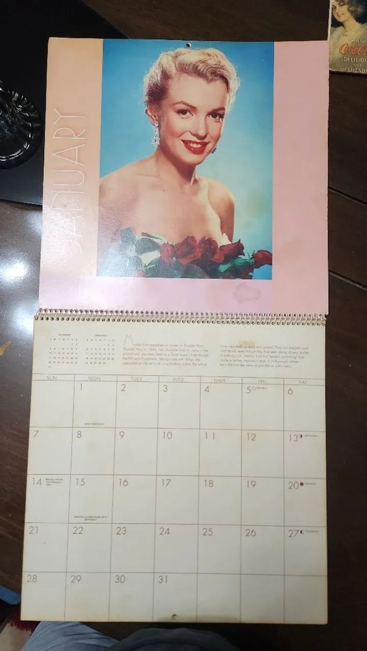 CALENDARIO MARILYN MONROE 1996 AMERICANO - Foto 2
