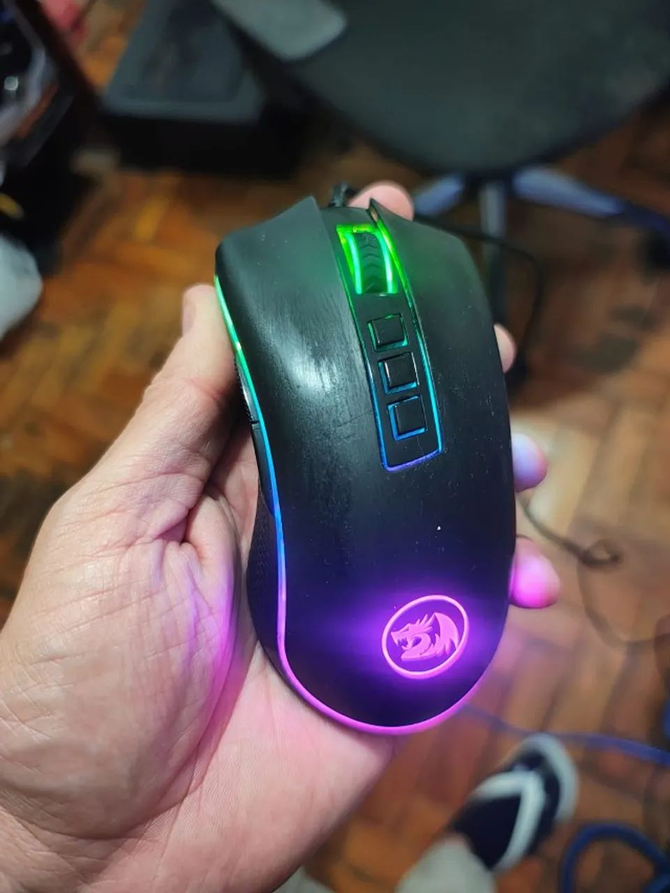 KIT RED DRAGON - TECLADO DYLUS 2 E MOUSE COBRA M711 - Foto 5