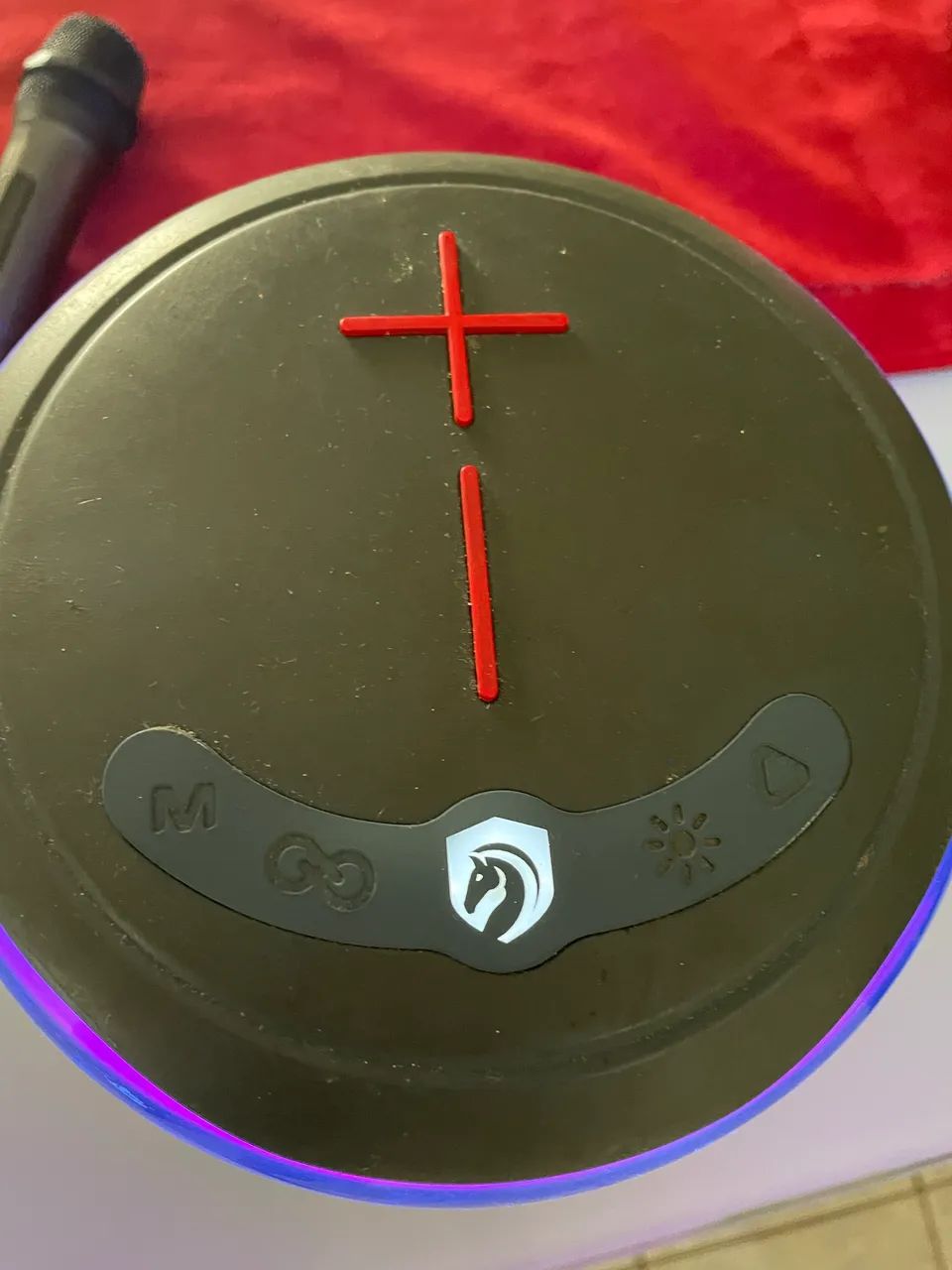 Caixa de Som H'Maston Bluetooth com LED RGB + Microfone Sem Fio (Perfeito Estado) - Foto 5