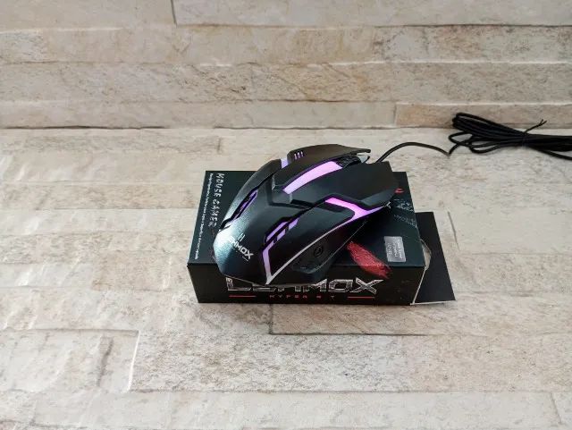 Mouse Gamer Lehmox Usb Led Rgb Com Fio - Foto 2