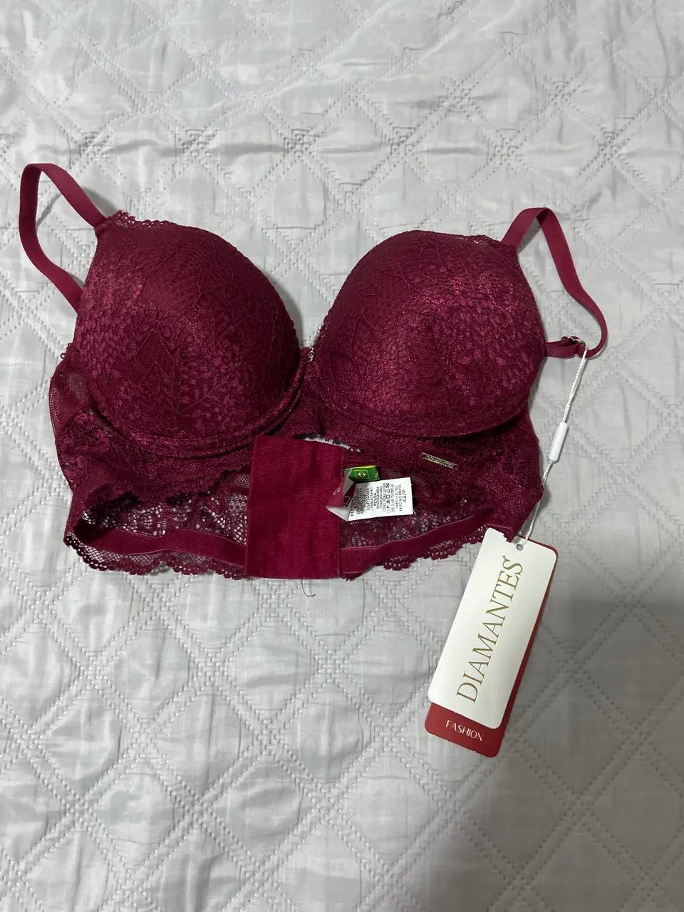 Sutiã Lingerie C/base c/bojo - Diamantes 