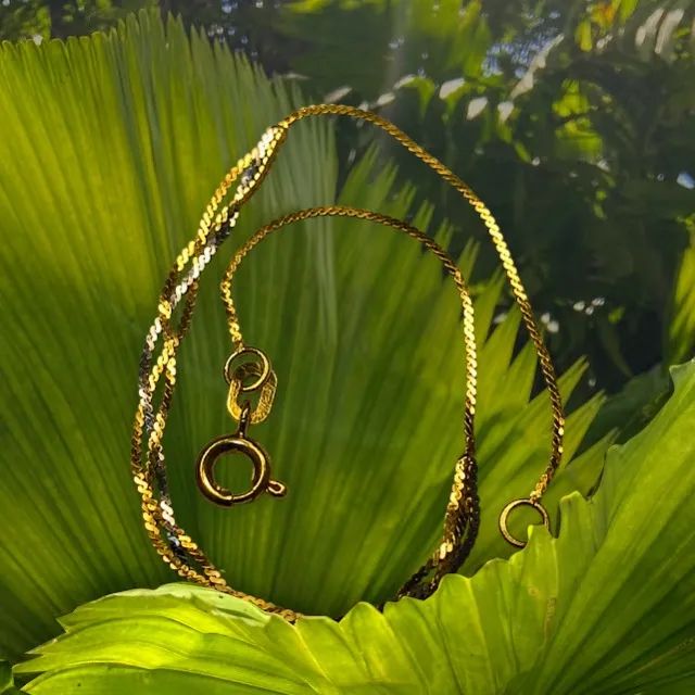 Pulseira de Ouro Amarelo/Branco - Foto 4