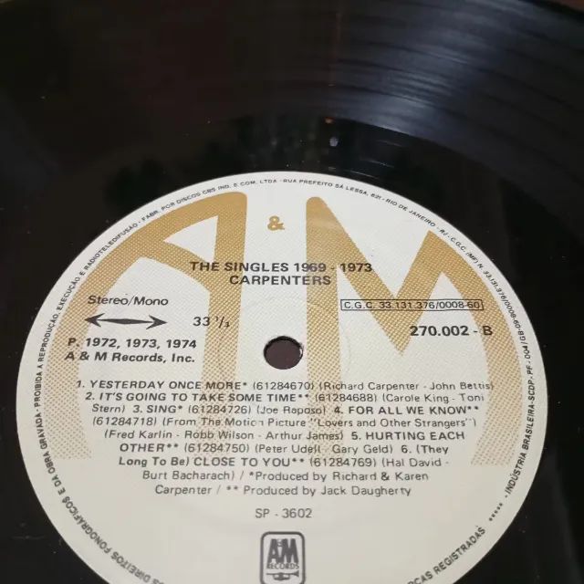 LP Vinil Carpenters - The Singles 1969-1973 - Foto 3