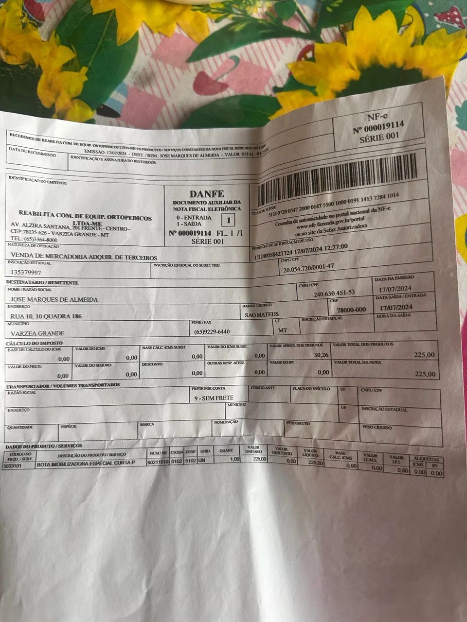 Produto Ortopédico