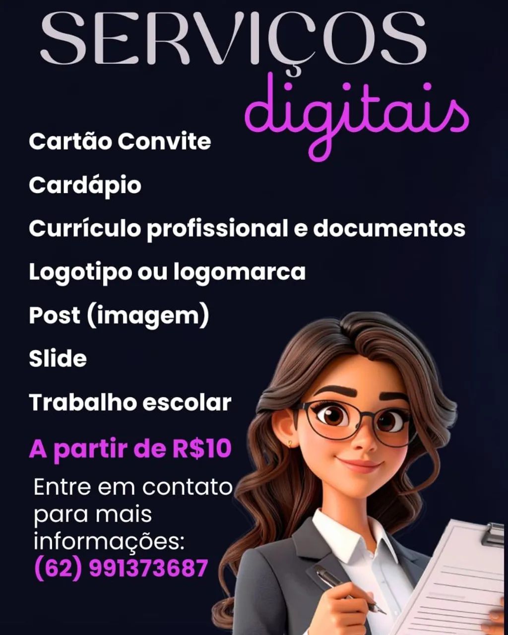 Eu ofereço esses serviços digitais!