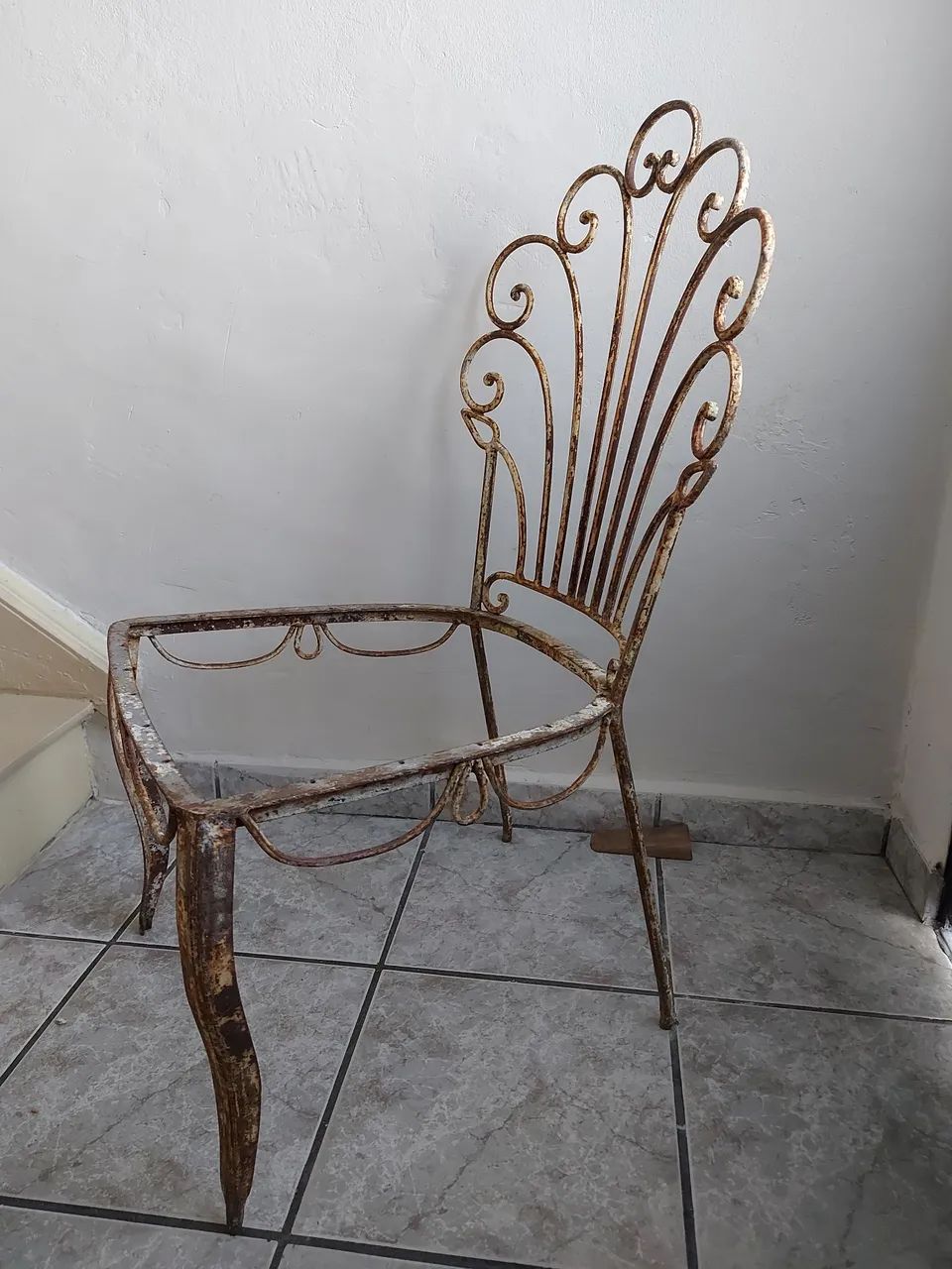 Cadeira Ferro Antiga Para Restauração - Foto 6