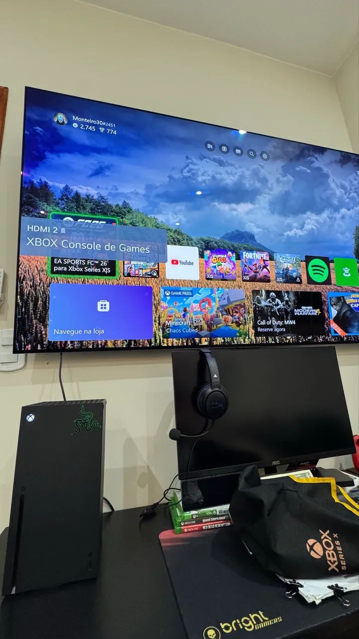 Xbox Séries X + 3 controles + Headset series sem fio