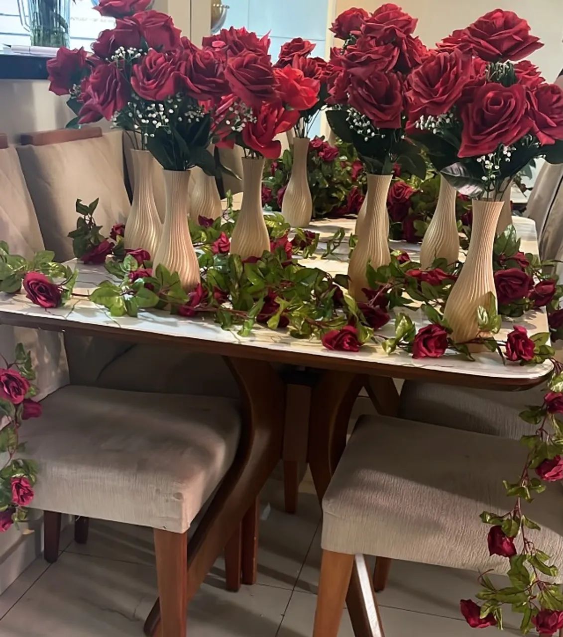 Decoração bela e a fera, vermelha - Foto 3