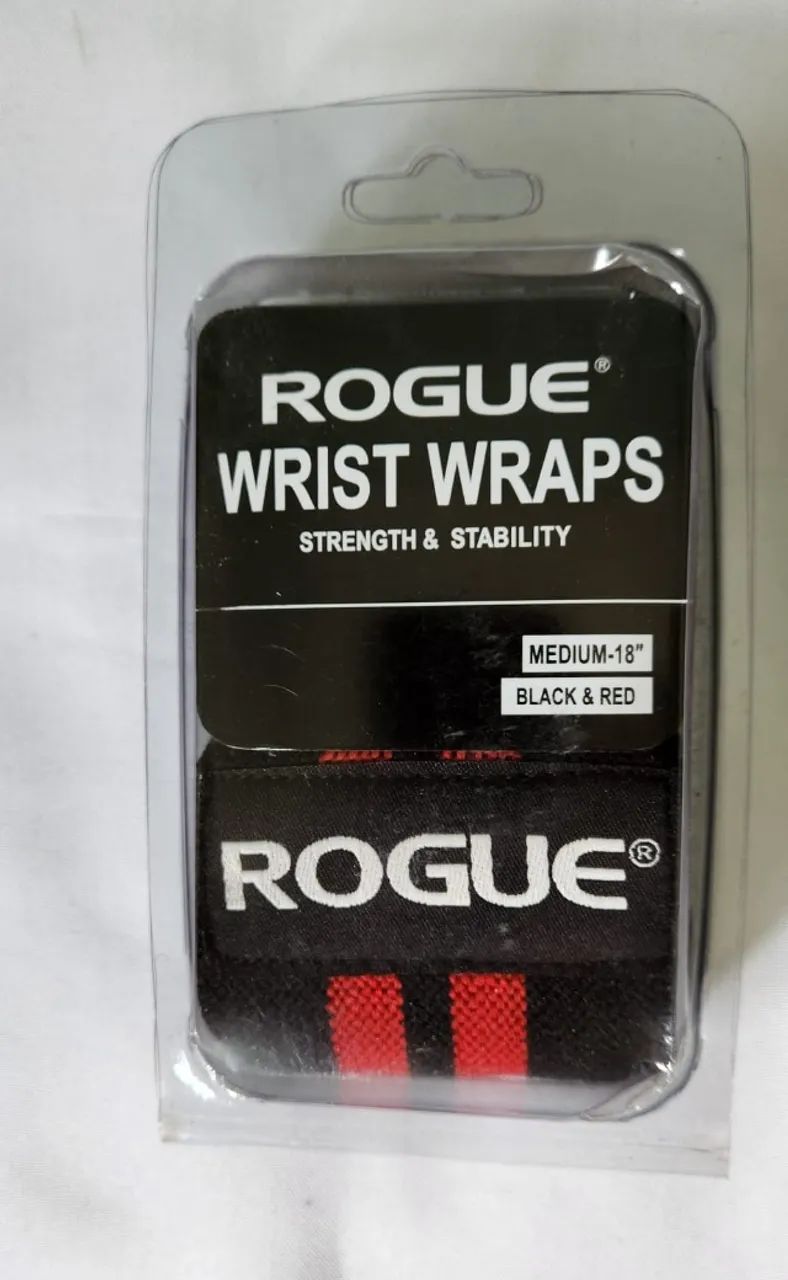Munhequeira Elastica Wrist Wrap Rogue 45cm Crossfit Academia Preto