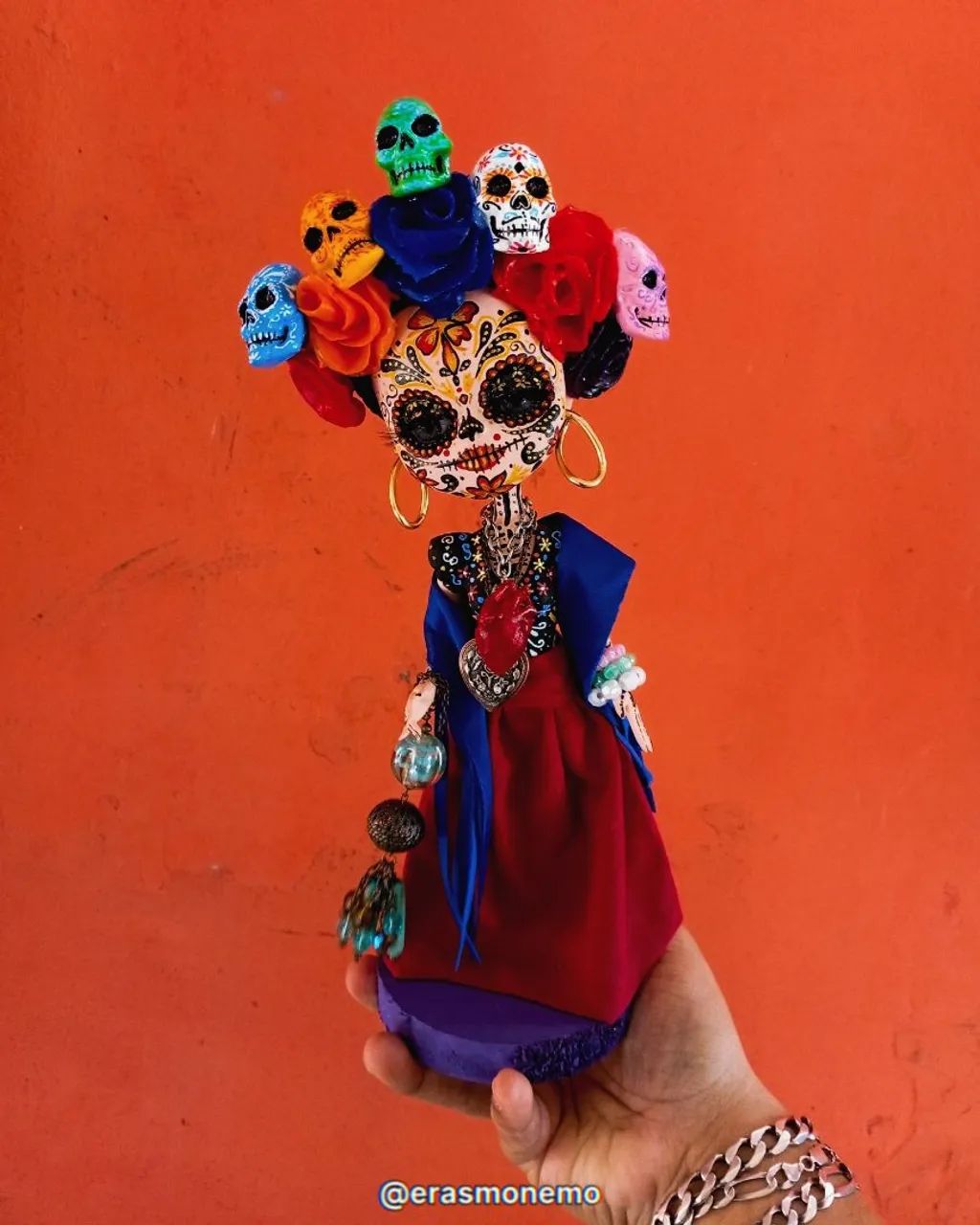 boneca frida kahlo catrina artesanal - Foto 2