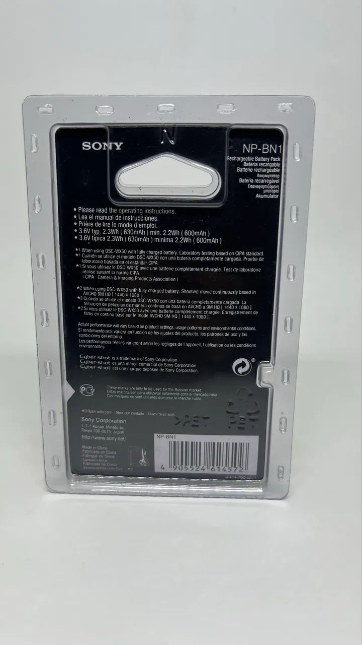 Nb-bn1 Compativel Sony Cyber-shot W530 W570 Tx5 Wx70 T99 Original lacrado  - Foto 2