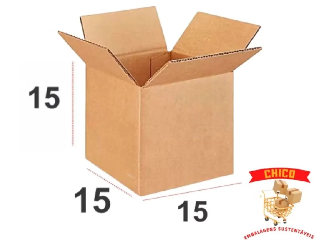 Caixa de Papelão 15x15x15cm - Foto 2