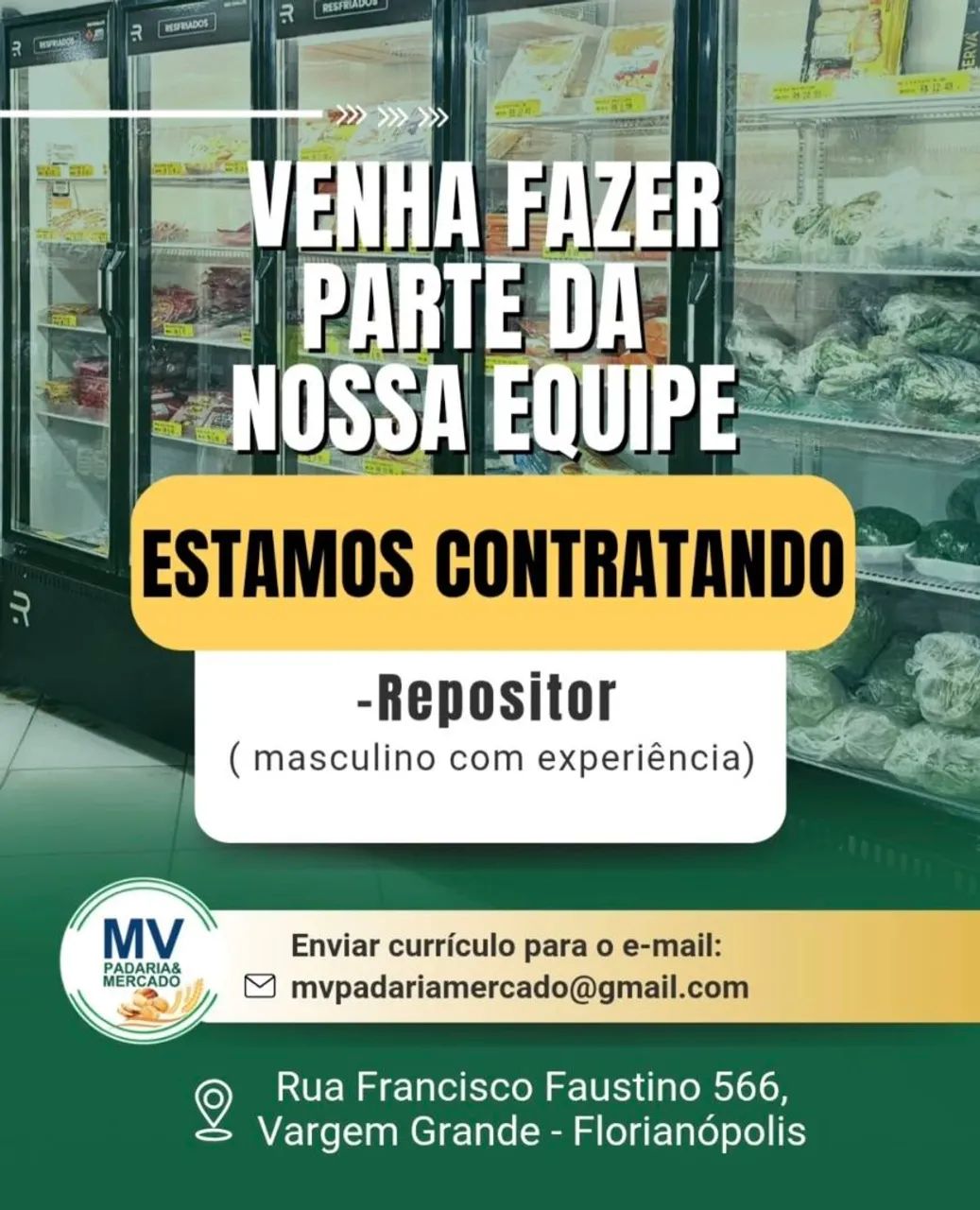 Vaga Repositor Masculino 