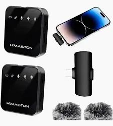 Microfone de Lapela H'MASTON Sem Fio 2 em 1  - Foto 2