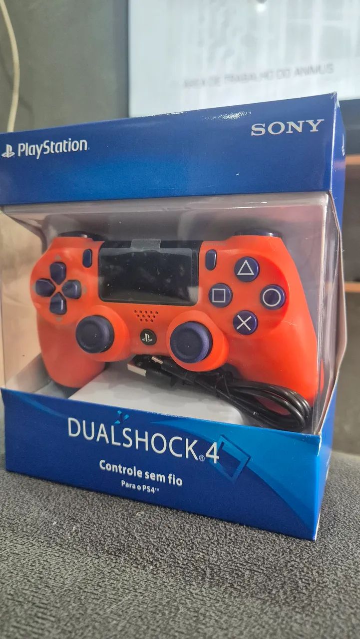 Controle PS4 Dualshock 4 LARANJA E AZUL