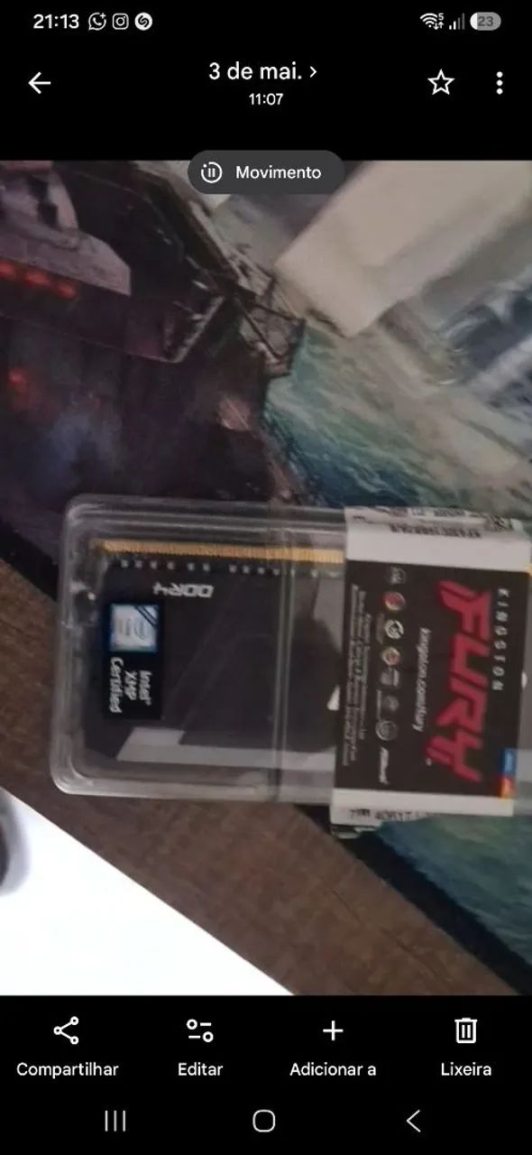 Memória ram kingston furry 8gb RGB 3200hz - Foto 2