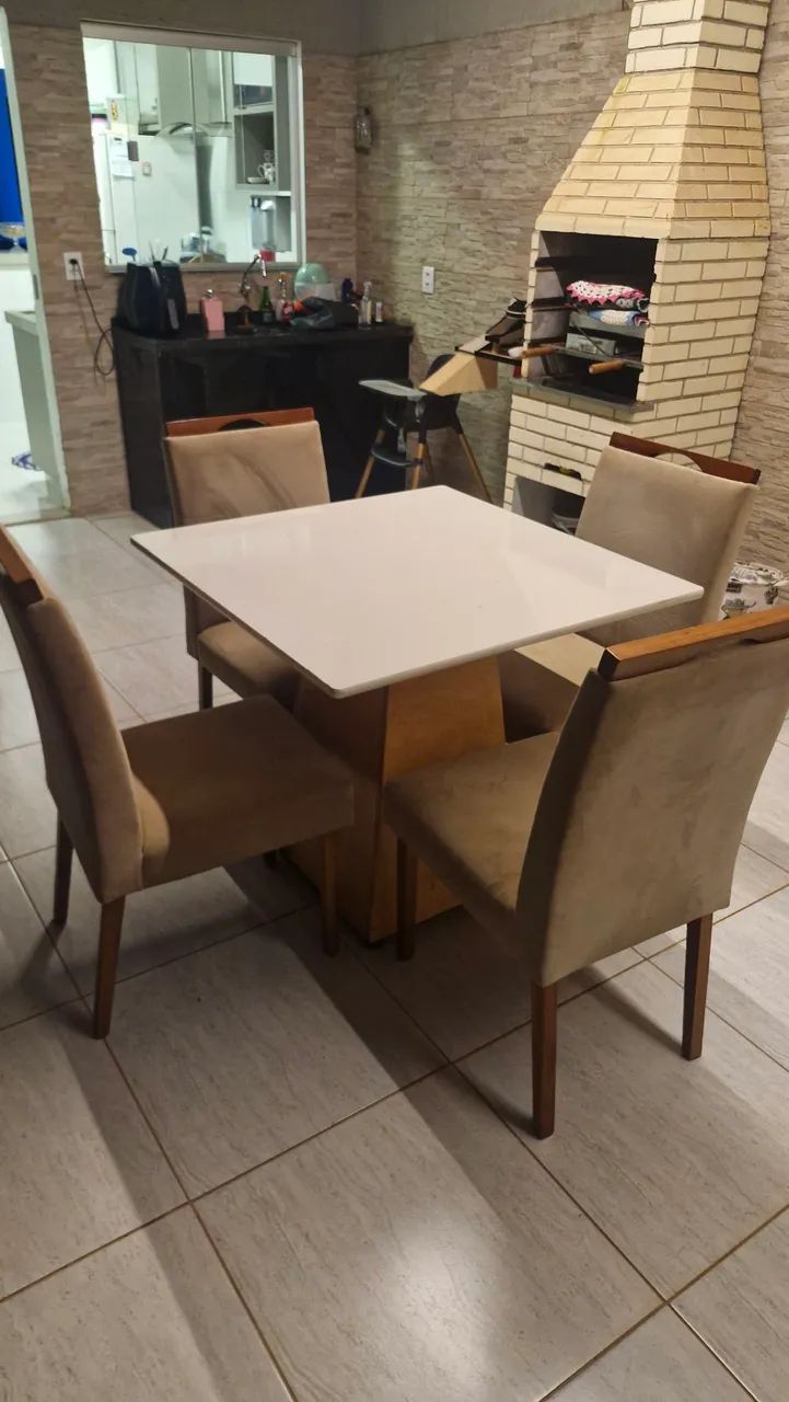 Mesa de jantar 4 cadeiras - Foto 3