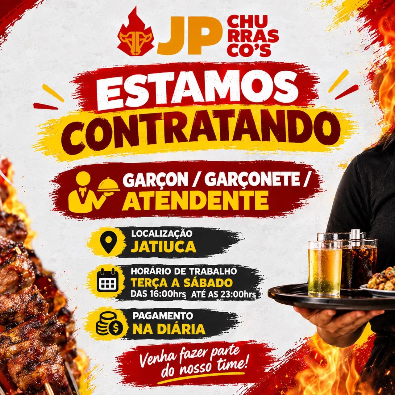 Garçon / garçonete / atendente  - Foto 2