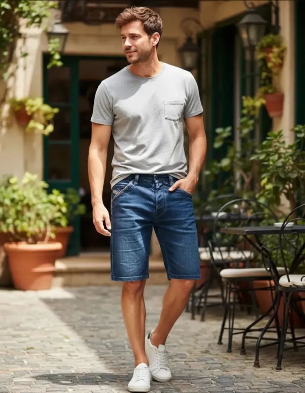 Bermuda Jeans Masculina Diesel Original 