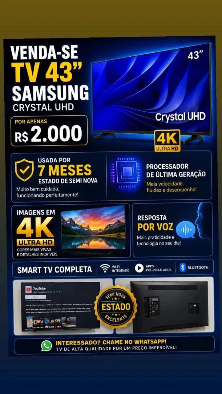 Tv Samsung 4k 43" 