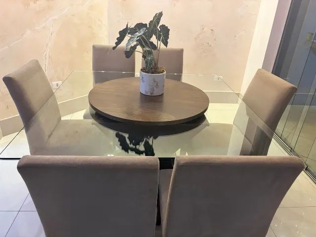 Mesa de jantar quadrada 8 lugares - Foto 4
