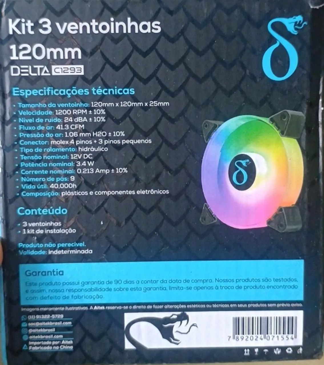 Kit 3 Fans PC 120mm - Foto 2