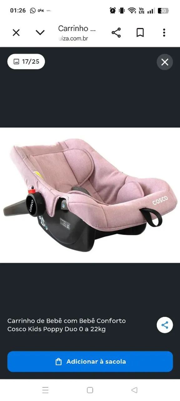 Bebê conforto da marca cosco  - Foto 2