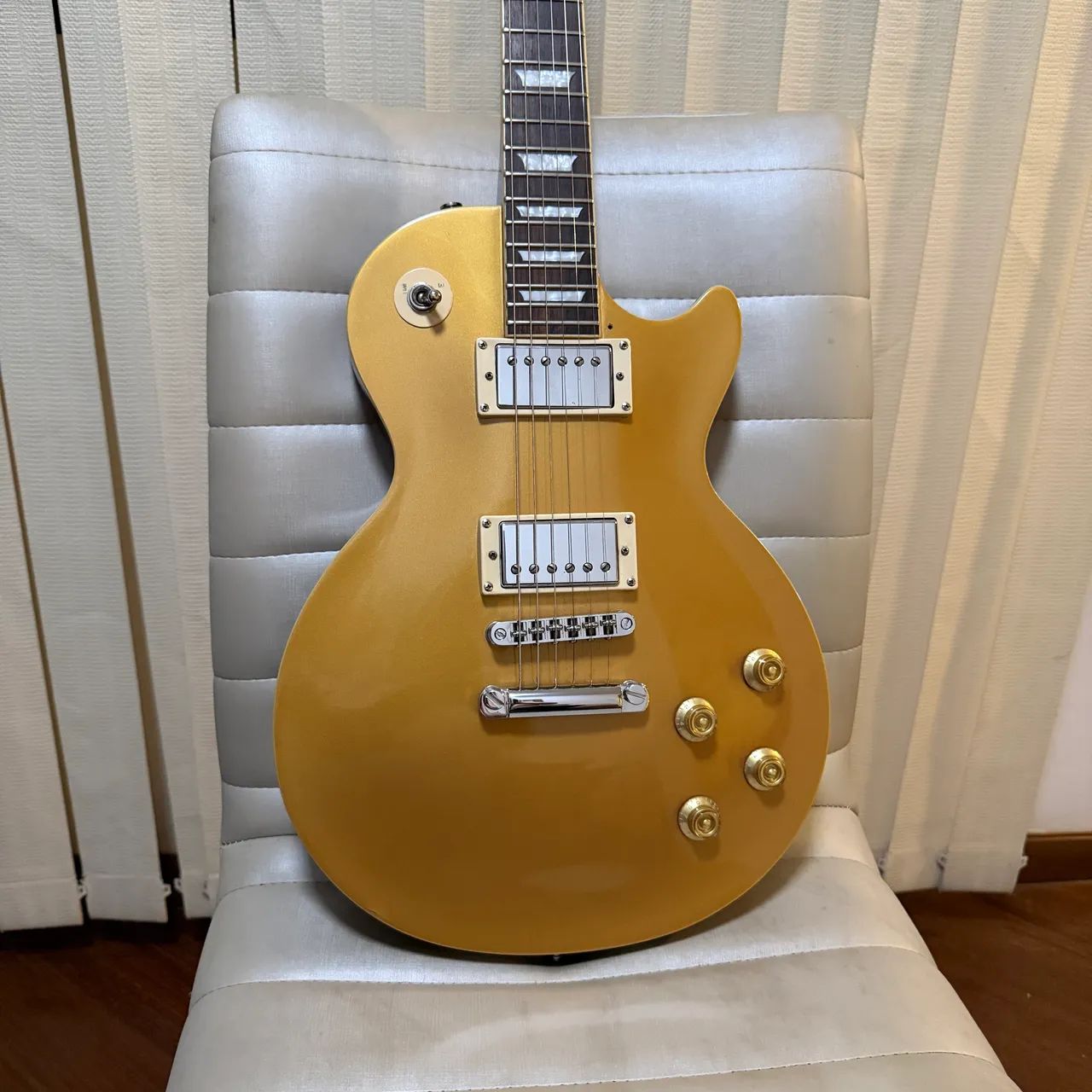Guitarra Epiphone LP Standart Gold Top - c/caps Customy 1957+Tarraxas Gruyker Trava! - Foto 3