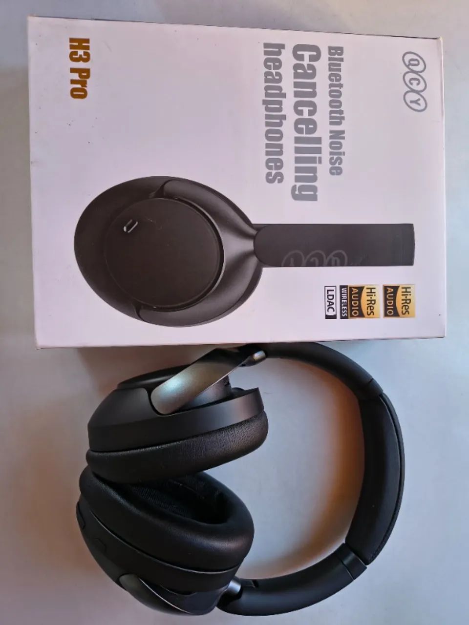 Headset QCY H3 Pro ANC 50dB Bluetooth 5.4 Multiponto 55h Cor Preto - Foto 4