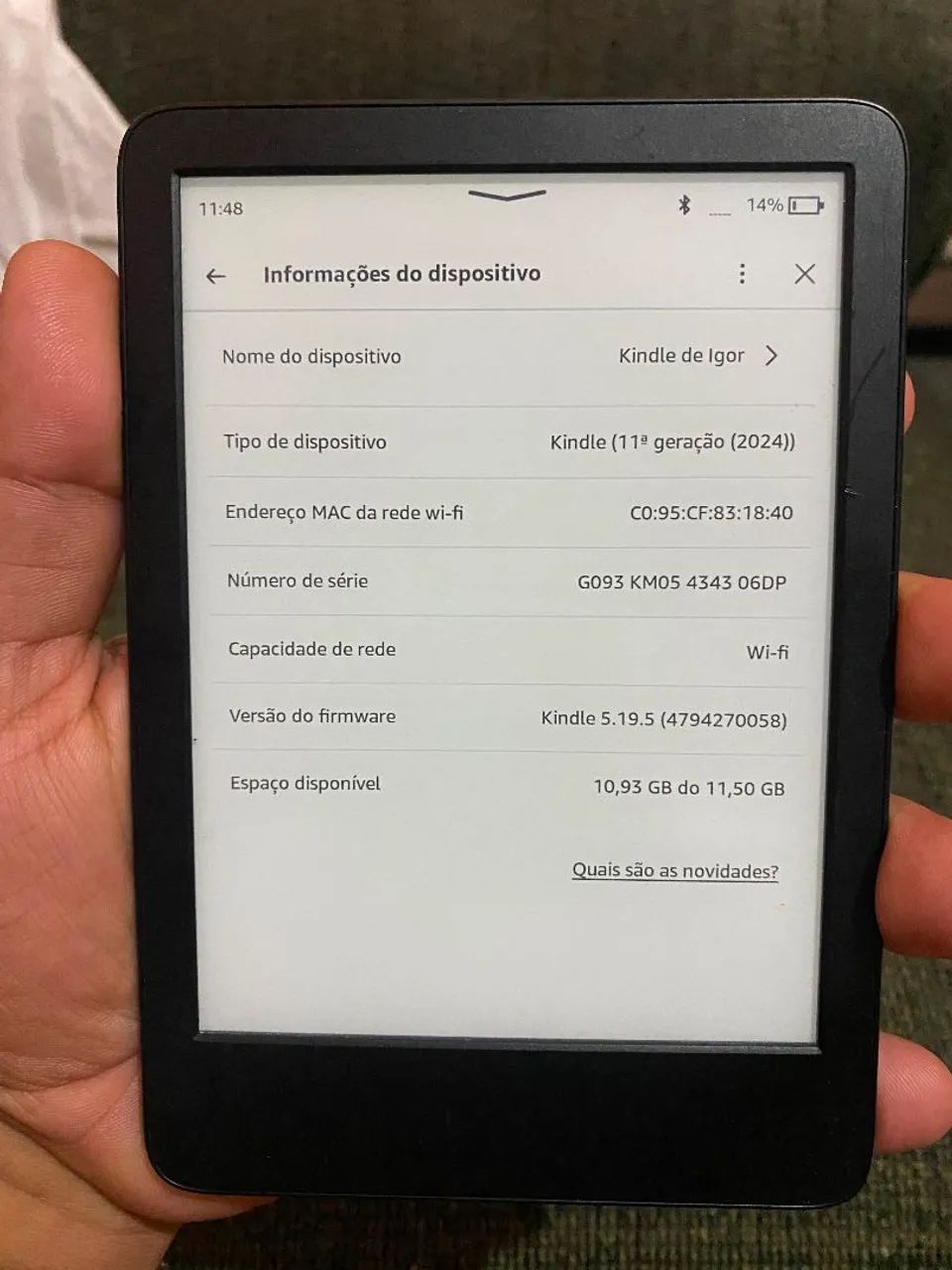 Kindle 11ª Geração 