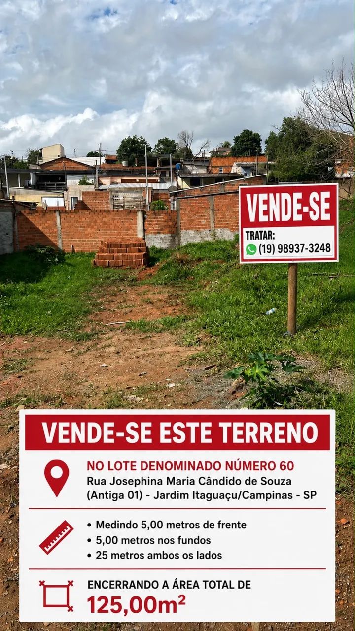 Terreno Jardim Itaguaçu/Campinas - Sp