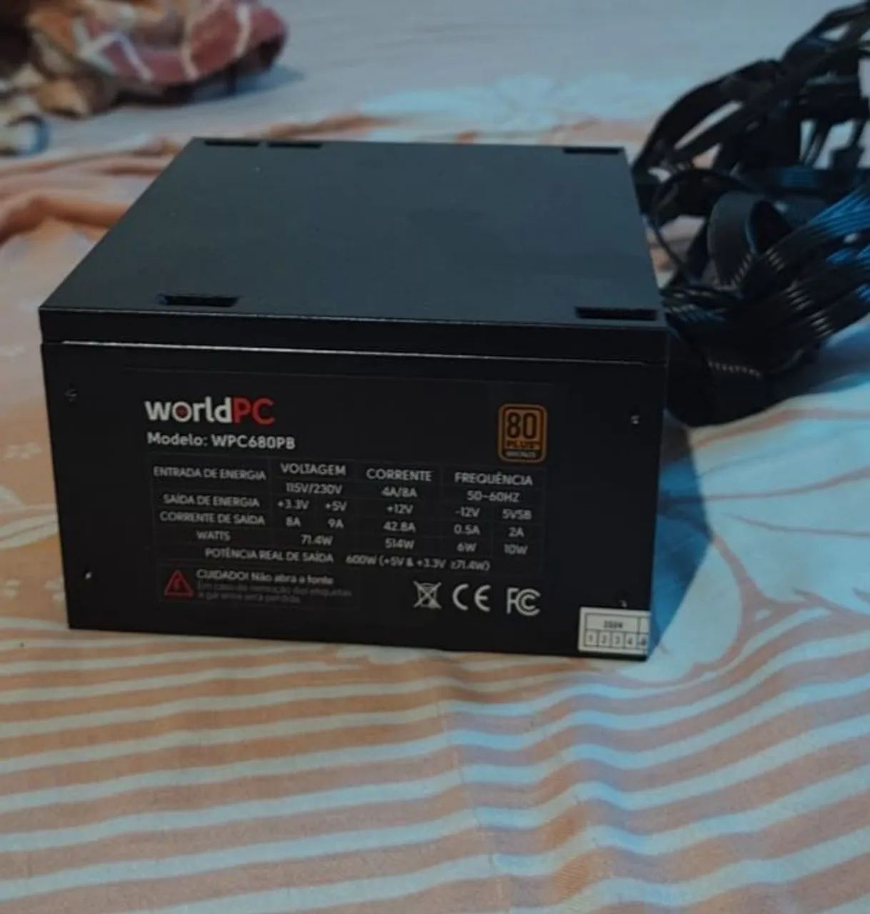Fonte WorldPC 600W 80 Plus