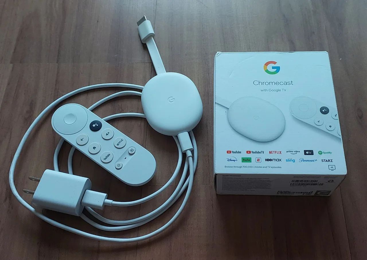 Chrome Cast 4 4k google branco ( Estado de novo)