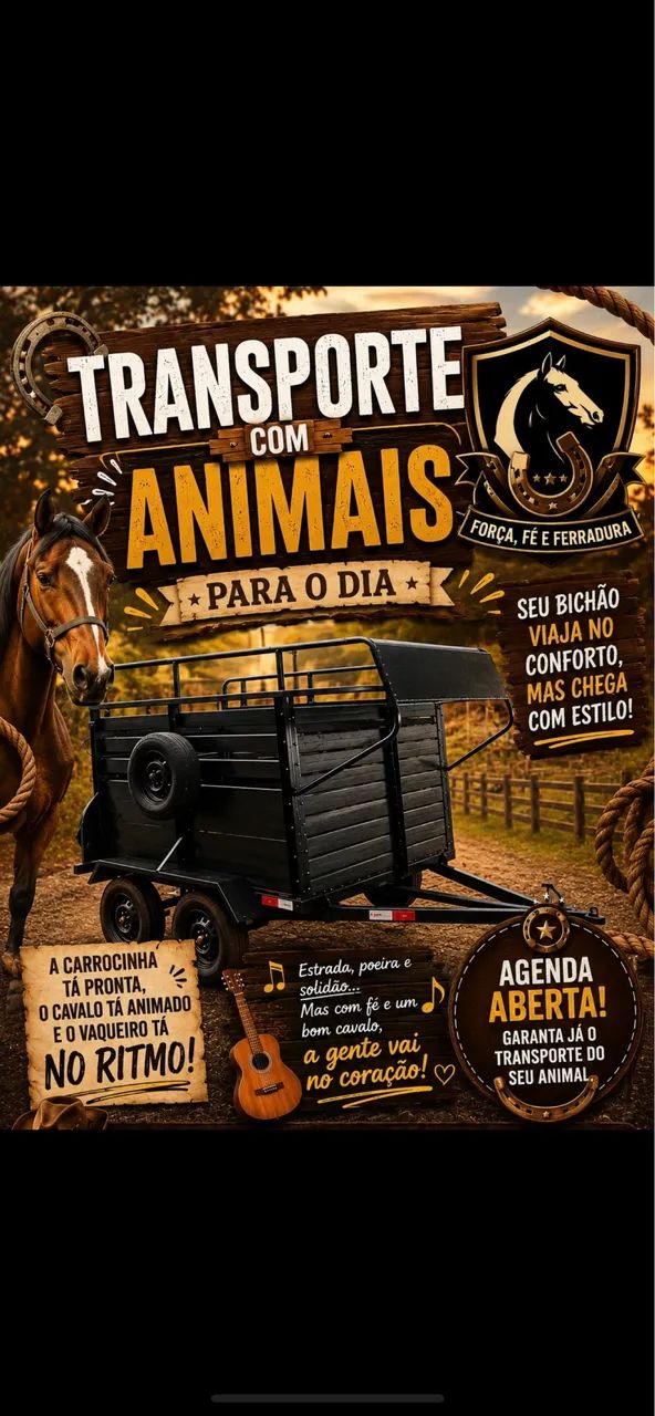 Cavalos transporte com segurança e estilo. Até 2 cavalos qualquer lugar 