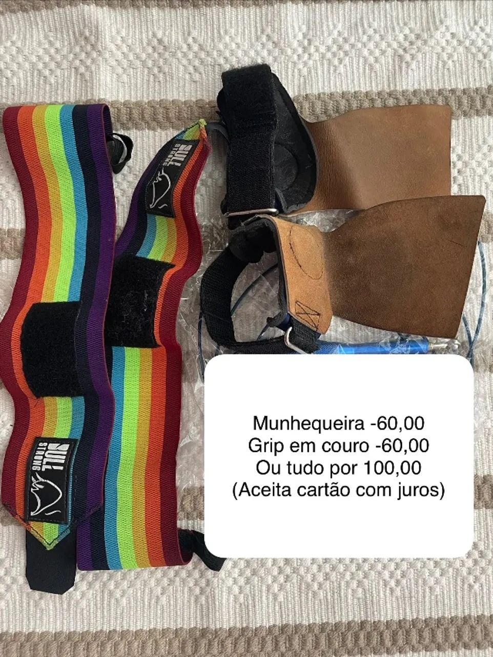 Acessórios crossfit(munhequeira e grip)