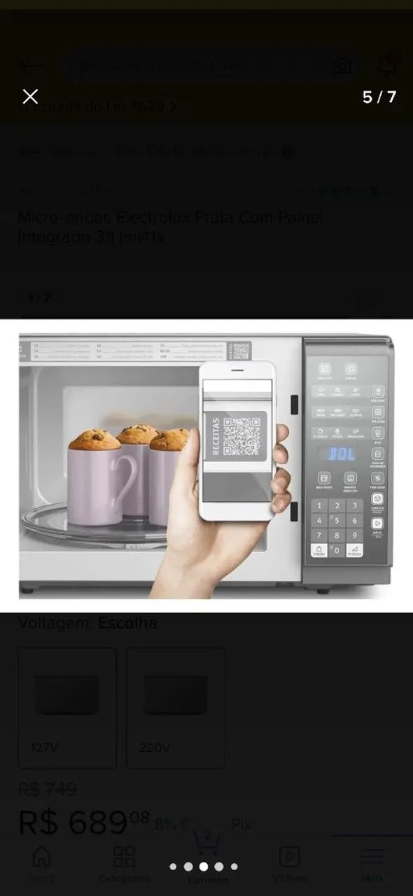 Micro-ondas Electrolux Prata Com Painel Integrado 31L (mi41s) - Foto 3