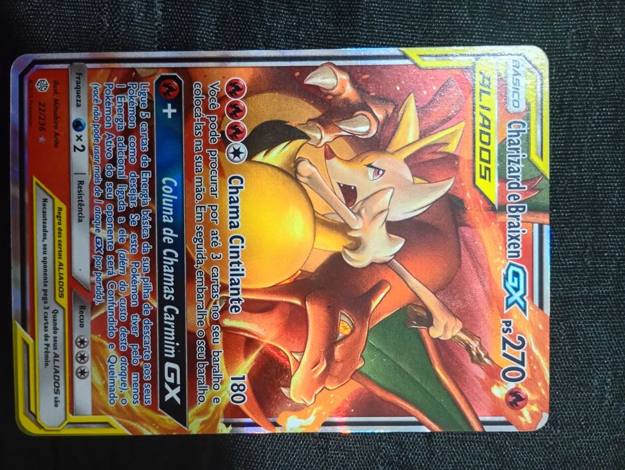 Carta Pokémon Charizard e Braixen Aliados , bom estado  - Foto 5