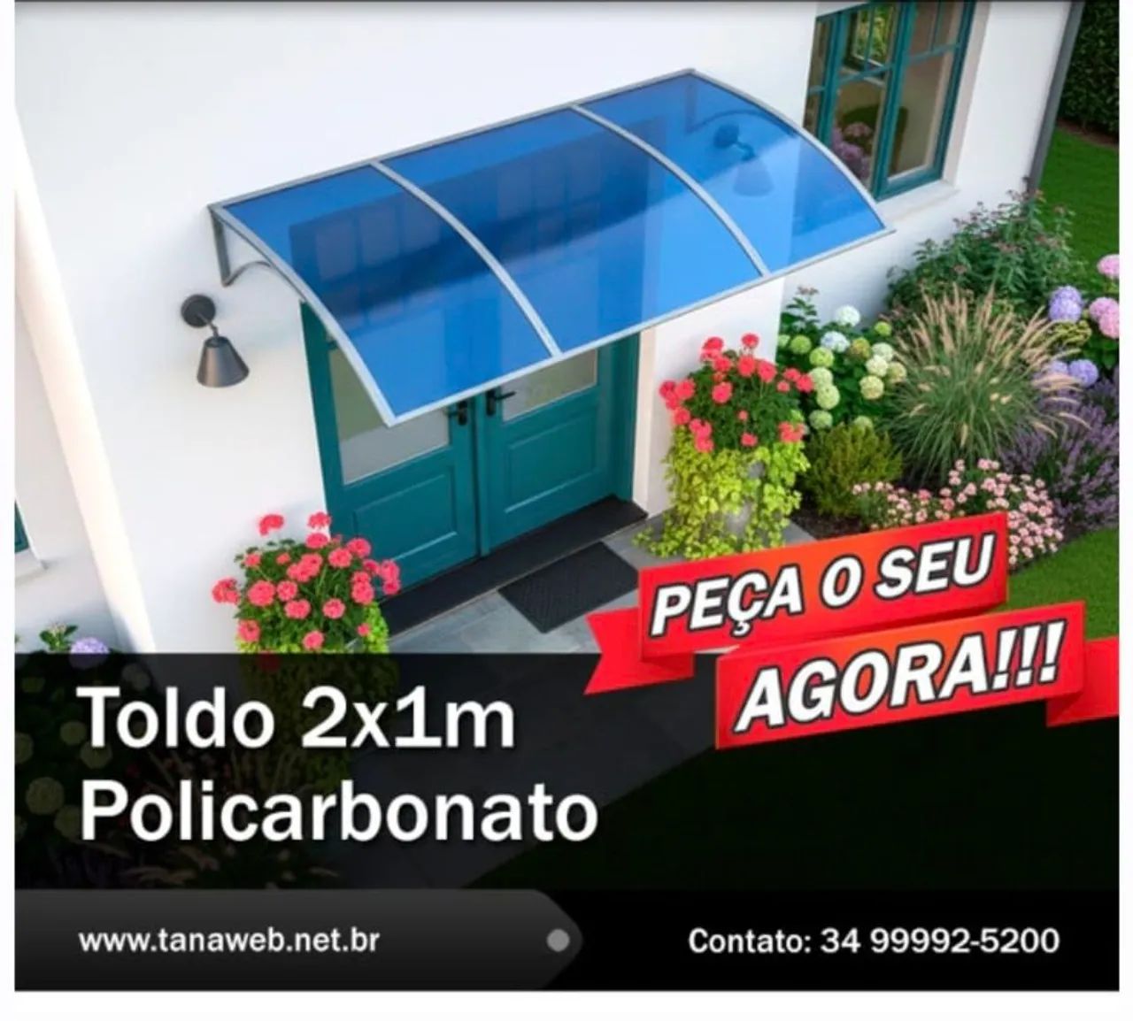 Toldos de lona Policarbonato e faixadas orçamentos * WhatsApp  - Foto 4