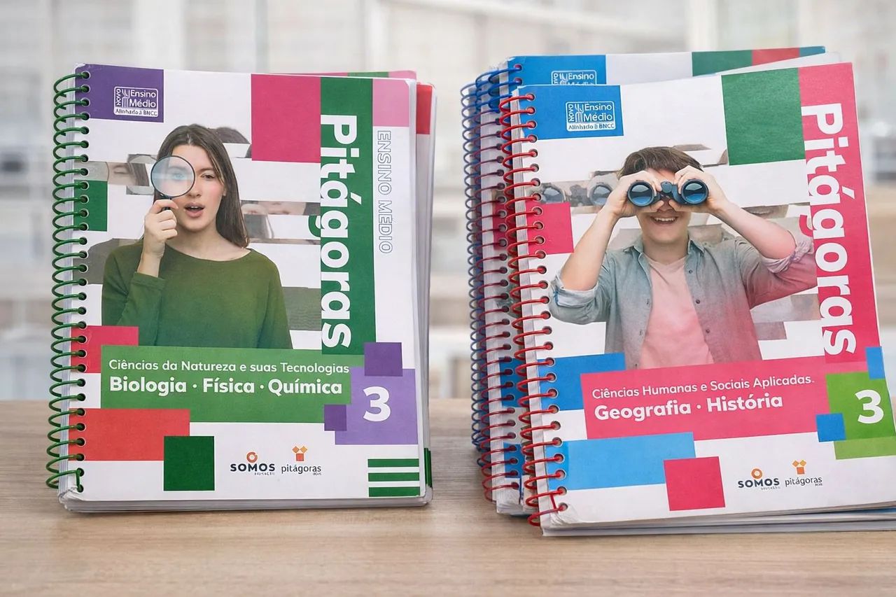 Kit completo de livros 1° Ano Ensino Medio - Edição Pitágoras