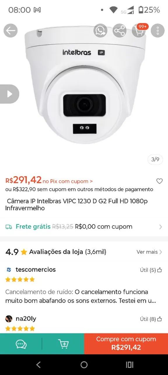 Câmera de segurança Intelbras - Foto 4