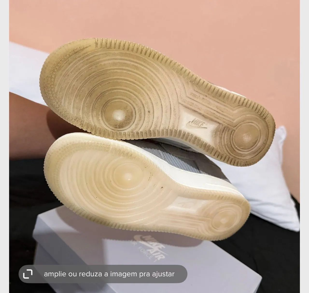 tênis nike air force 1 07 lv8 cinza - Foto 4