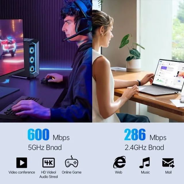 Placa WiFi 6 AX900 Pro, Bluetooth 5.4, PCIE - Foto 5