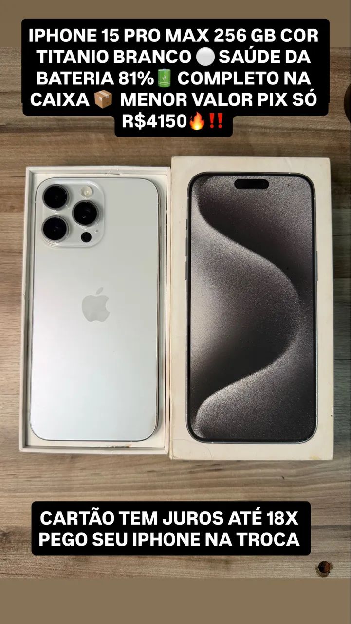 iPhone 15 pro max seminovo todo original 