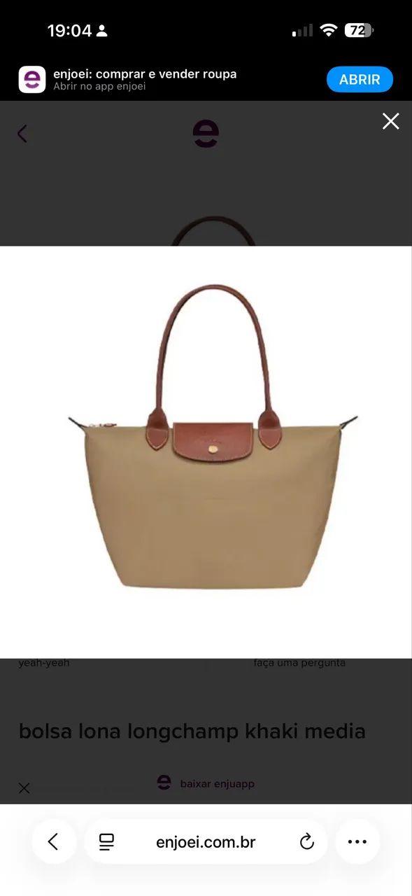 bolsa lona khaki media com logo