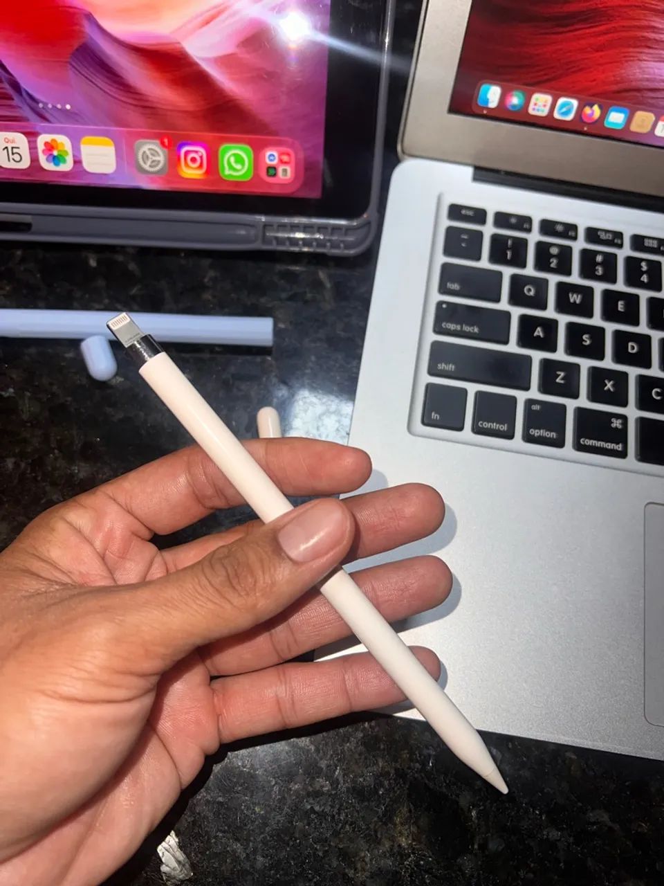 MacBook Air e iPad 9 mais Aple Pencil   TROCO EM PS5 - Foto 4