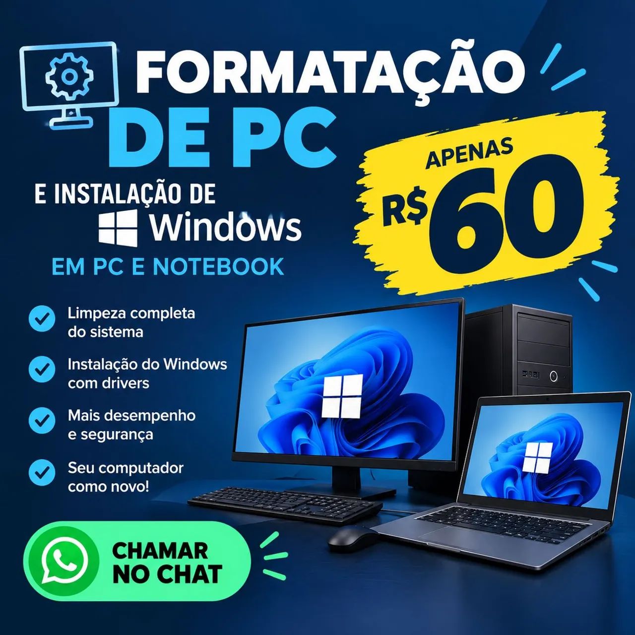 Serviço de Formatação de Computadores e Notebooks