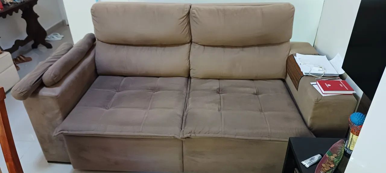 Vendo sofá Retrátil e Reclinável R$ 500 - Foto 2