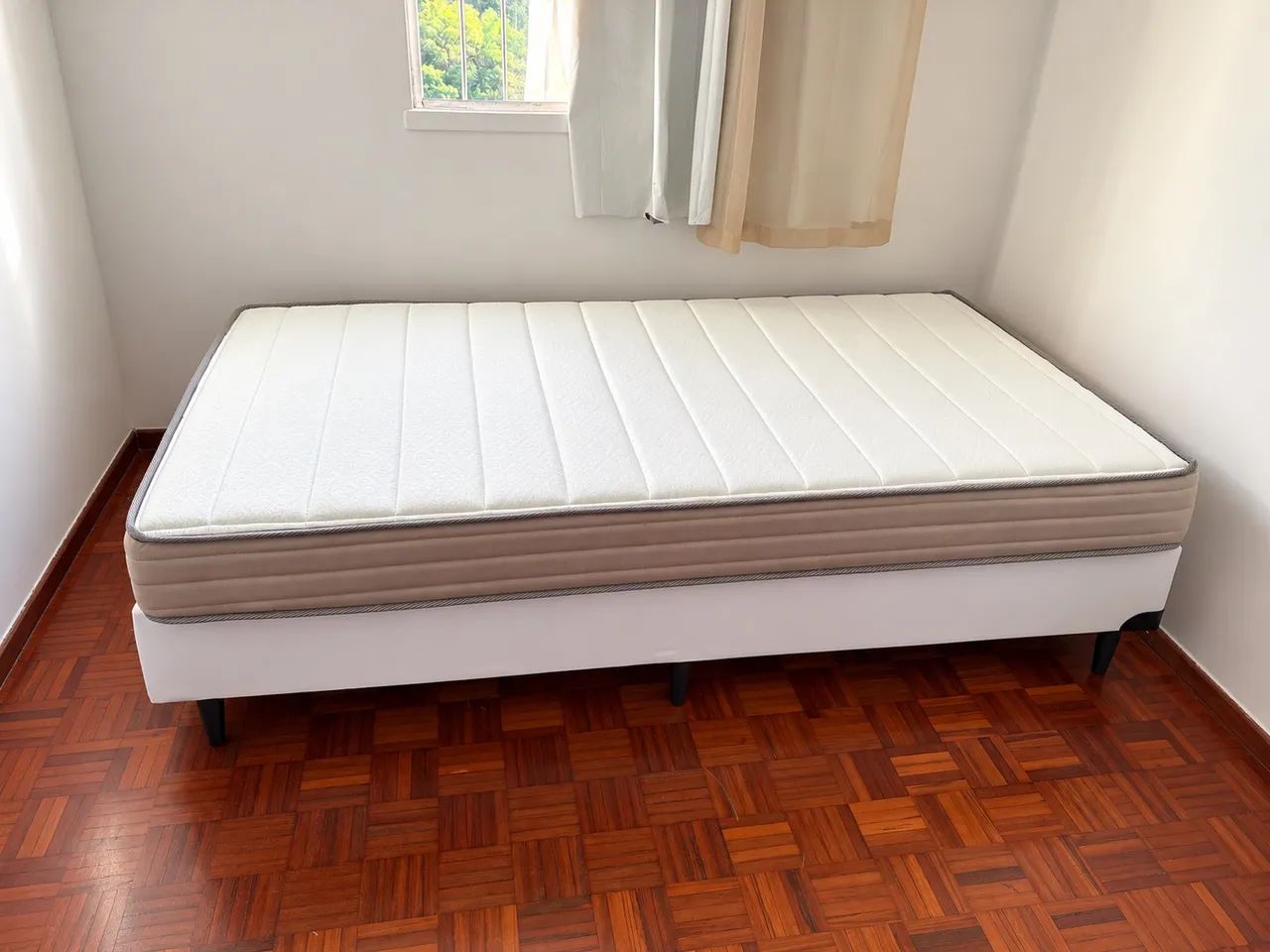 Cama Box e Colchão Solteirão (Viúva) 